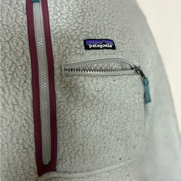 Patagonia Gray Fleece with Burgundy Accents - Picture 6 of 12